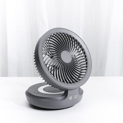 Wireless Rechargeable Folding Fan with Night Light & Touch Control