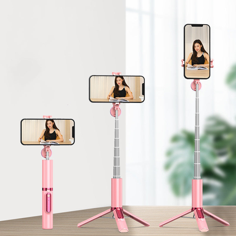 Tripod Integrated Selfie Stick Compatible with Apple, Bluetooth Aluminum Alloy