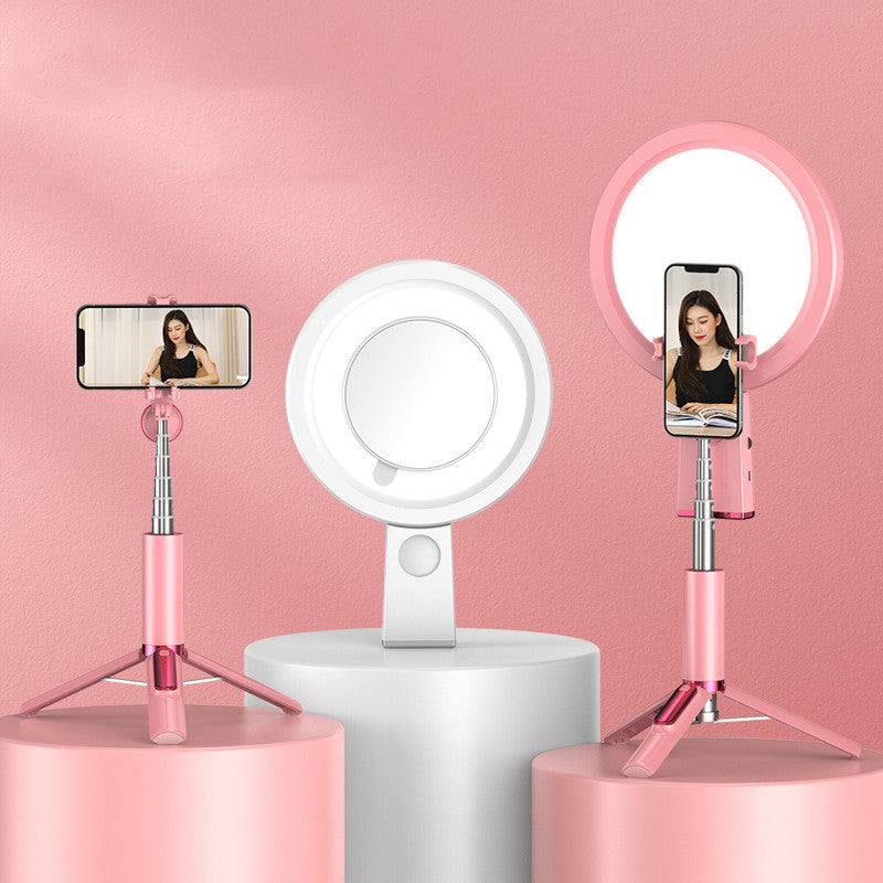 Tripod Integrated Selfie Stick Compatible with Apple, Bluetooth Aluminum Alloy