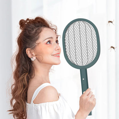 Smart Electric Mosquito Repeller Racket USB Rechargeable Mosquito Killer 2 in 1 Pest Fly Bug Zapper Swatter