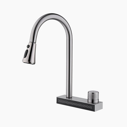 Waterfall & Pull-Down Bifunctional Kitchen Faucet