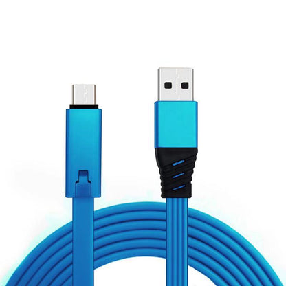 Re Connectable USB charging cable for Micro, Type-C & I Phones renewable data line