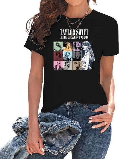 TOOPYNOI Women Summer T-Shirt, Trendy Graphic Short Sleeve Concert Tee 90s Country Music Singer Fans Novelty Tshirt