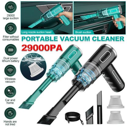 Wireless Car Vacuum Cleaner USB Charging 2000Mah Portable Mini Wet and Dry 29000Pa  Vacuum Cleaner