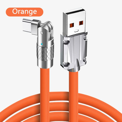 180° Rotating Super Fast Charge Cable - Nova Gadget Store Orange / 1.2m For Micro USB