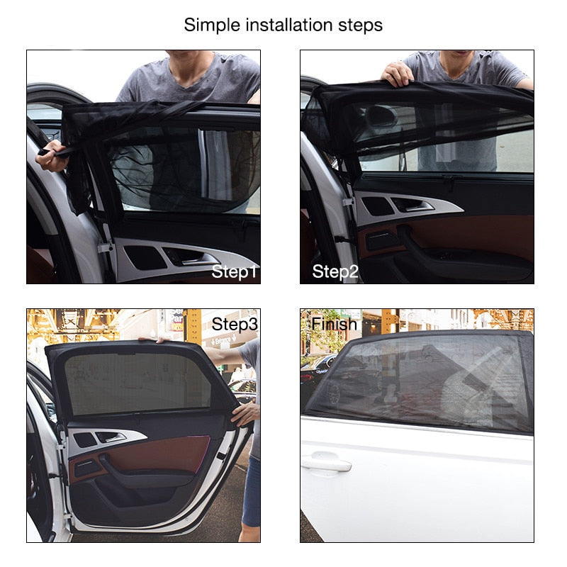 2pcs Car Sunshade Mesh