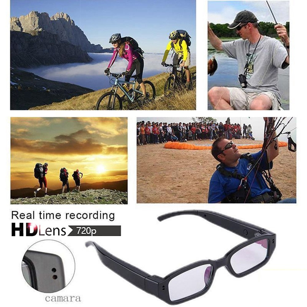 Smart Glasses Video Recorder 720P HD Lightweight Riding Camera