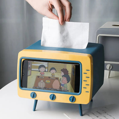 TISSUE BOX PHONE HOLDER