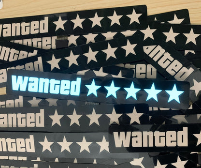 Wanted Led Sticker